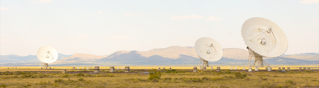 ALMA antennas with mountains in the background