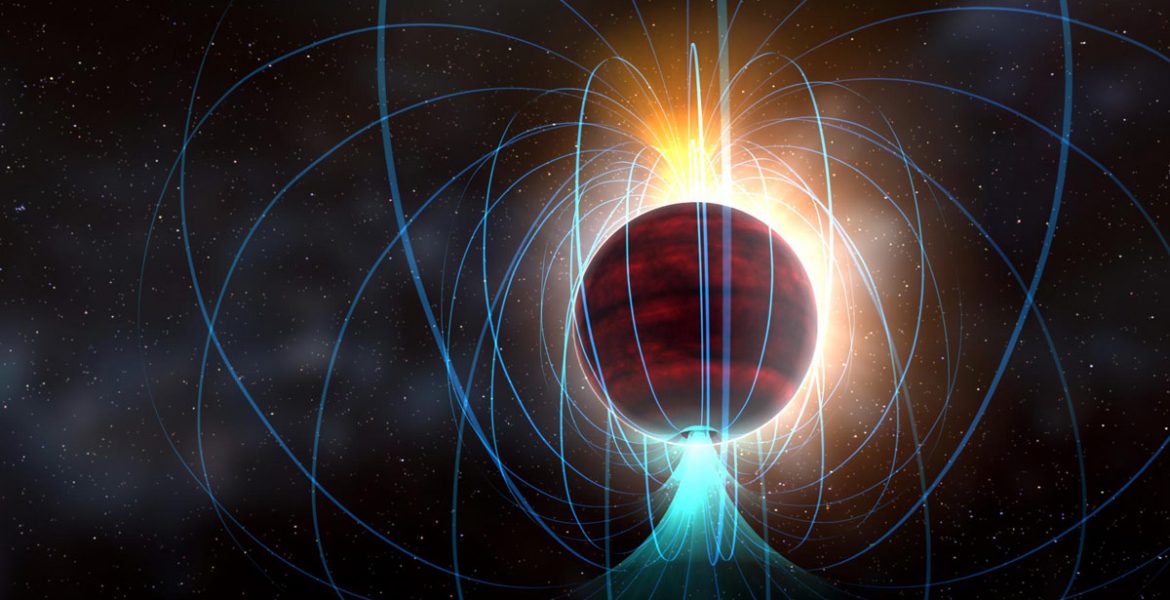 Magnetic field of a red dwarf star