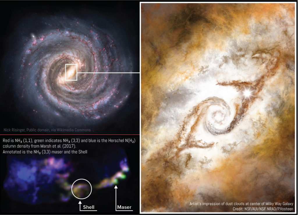 N.butterfield_dust-clouds_final-test-1024x739 Artist's impression of dust clouds at the center of the Milky Way.