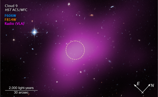 NSF NRAO Radio Telescopes Help Reveal Cloud-9, a Starless Dark-Matter “Failed Galaxy” Near M94