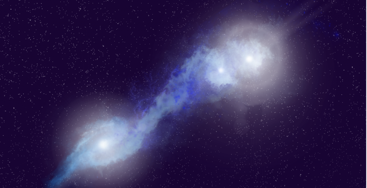 Radio Black Hole Trio Lights Up in Rare Galaxy Merger